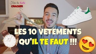 TOP 10 VÊTEMENTS basiques INDISPENSABLES  Tuto stylemode HOMME [upl. by Suirada953]