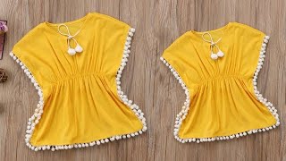 DIY Kaftan Baby Top Cutting amp Stitching Full Tutorial [upl. by Anitsuga]