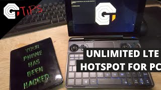 Unlimited LTE Hotspot on PC via Phone or USB modem GlytchTips [upl. by Eireva59]