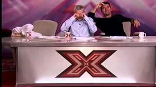 X Factor Audition  Penelope  Sharon Osbourne and Louis Walsh Cant Stop Laughing [upl. by Sello258]