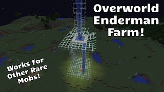 How to Find Enderman in The Overworld Overworld Enderman Farm [upl. by Ellehcrad]