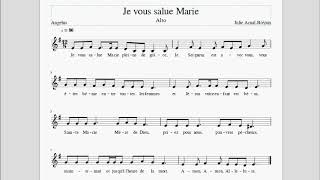 JAB  Je vous salue Marie  Alto mélodie [upl. by Sarid793]