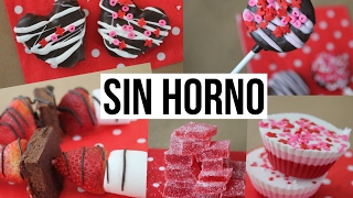 7 Postres Sin Horno de San Valentin  RebeO [upl. by Cartwell183]