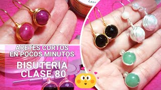 Como HACER ARETES de BISUTERIA ðŸŸ¢ EN MINUTOSâ³ Super â€¼ï¸FÃCILES  BISUTERIA CLASE 80 [upl. by Richlad]