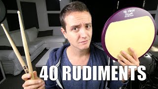 All 40 Rudiments  Daily Drum Lesson [upl. by Kirsteni721]