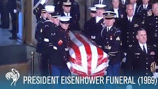 President Eisenhower State Funeral in Washington DC 1969  British Pathé [upl. by Suertemed]