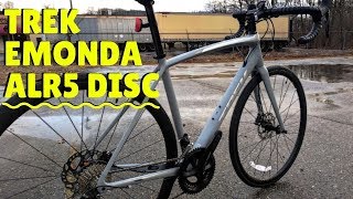 Fast Alloy Disc Road Bike  Trek Emonda ALR 5 Disc Lightweight Road Bike Review and Weight [upl. by Tucker421]