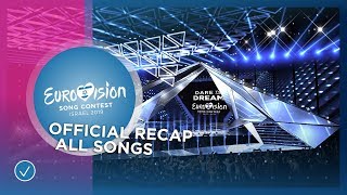 OFFICIAL RECAP All 41 songs of the 2019 Eurovision Song Contest [upl. by Nylodnew]