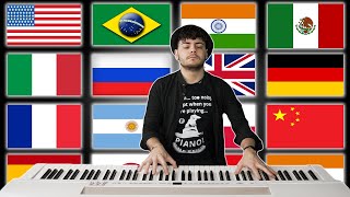 1 PIANO  15 NATIONAL ANTHEMS [upl. by Cointon]