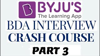 Byjus BDA Interview Most Frequently asked Questions with answers [upl. by Akihc228]