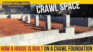 How a House is Built Crawl Space Foundation [upl. by Sandie692]