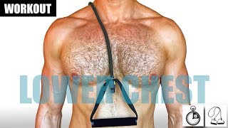 QUICK RESISTANCE BAND LOWER CHEST WORKOUT [upl. by Shuma]