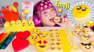 【ASMR】絵文字スイーツを食べる💛🥺【Eating Sounds】YELLOW EMOJI FOOD MUKBANG먹방 [upl. by Eryn]