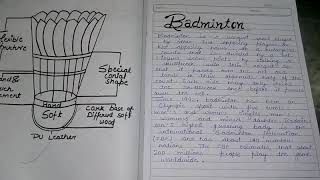 Class 12Physical education project filebadminton [upl. by Harrie]