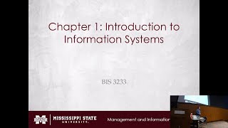 BIS 3233  Chapter 1 Introduction to Information Systems [upl. by Ritz486]