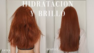 COMO HIDRATAR EL CABELLO SECO Y MALTRATADO  cabello SIN FRIZZ y BRILLOSO [upl. by Warchaw]