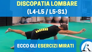 DISCOPATIA LOMBARE ecco gli ESERCIZI MIRATI [upl. by Bjorn]