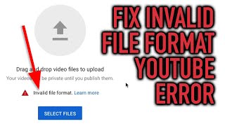 How to Fix Invalid File Format Youtube [upl. by Niawd]