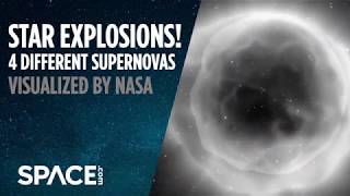 Star Explosions 4 Different Supernovas Visualized by NASA [upl. by Codd62]