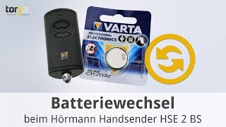 Batteriewechsel beim Hörmann Handsender HSE 2 BiSecur [upl. by Gyimah]