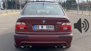 BMW E39 M5 Eisennmann Race Exhaust Sounds Cold Start Revs and Flyby [upl. by Ahsimal102]