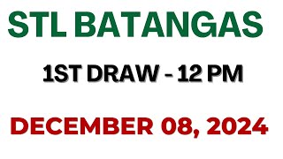 STL Batangas Draw result today live 1200 PM 08 December 2024 [upl. by Assilen923]