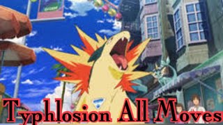 Typhlosion All Attacks amp Moves Pokemon [upl. by Mccurdy]