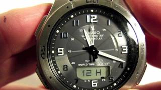 DST Setting for Casio Analog Digital Waveceptor Watch [upl. by Eecart]