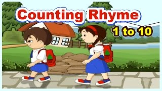 One Two I Go To School Poem  1 to 10 Counting Song  English Rhymes For Children  Kids Songs [upl. by Udela766]