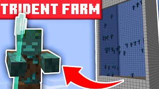 Minecraft Trident Farm 1214  BEST DESIGN [upl. by Krahmer852]