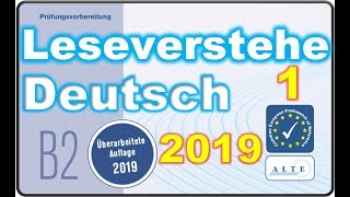 ‏ Telc B2 Prüfung Modelltest 1 B2 allgemein Leseverstehe Deutsch 03112019 [upl. by Neleag641]