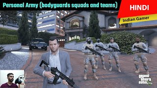 GTA 5 Install Personal Army Active bodyguards squads and teams Mod  Personal body Guards  Hindi [upl. by Assiralc]