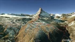 Matterhorn Hörnligrat in 3D [upl. by Rehtul]