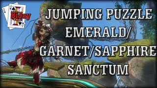 EmeraldGarnetSapphire Sanctum Jumping Puzzle in Guild Wars 2 [upl. by Blancha510]