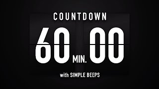 60 Minutes  1 Hour  Countdown Timer Flip Clock ✔️ [upl. by Amaso]