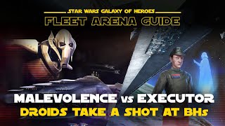 Malevolence vs 7 Executor Counter Guide  SWGOH Fleet Arena [upl. by Eilatan]