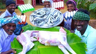 Mutton Gravy  Fish Fry  Boiled Egg  3 Recipes Cooking by 1st Month YouTube Earning  Village Food [upl. by Asemaj]