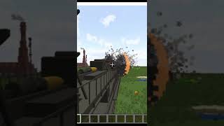 Schwerer Gustav German Railway Artillery vs Minecraft Village [upl. by Mailliw]