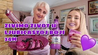 ZIVIMO ZIVOT U LJUBICASTOJ BOJI 24H [upl. by Nemracledairam]