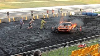 TON222 Holden 1Tonner Methanol Fire Disaster from ABC Sydney Dragway [upl. by Aihtennek]