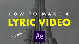 How to Make a LYRIC VIDEO in 5 Minutes [upl. by Amargo342]