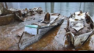 Four Cardboardia wrecks EXPOSED out of water [upl. by Gertrudis193]