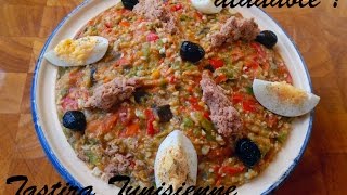 Cuisine Tunisienne  La Tastira salade [upl. by Ancel718]