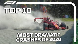 The 10 Most Dramatic Crashes of the 2020 F1 Season [upl. by Barna]