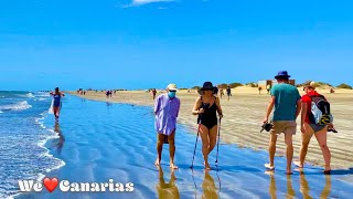 Gran Canaria Playa del Ingles to Maspalomas Beachwalk  We❤️Canarias [upl. by Almond]