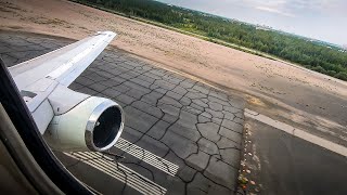 LATE ROTATION Canadian North 737200 FULL TAKEOFF From Yellowknife [upl. by Anelagna654]