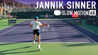 Jannik Sinner Slow Motion  Forehand Backhand amp Serve [upl. by Yehudit676]