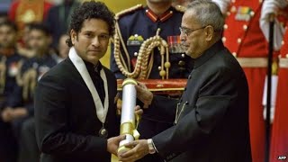 President Mukherjee presents Bharat Ratna to Shri Sachin Tendulkar and Prof C N R Rao [upl. by Tor]