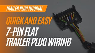 How To Wire A 7Pin Flat Trailer Plug Quickly And Easily [upl. by Adnylem]