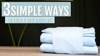 3 Simple Ways to Fold a Bed Sheet Set  Judi the Organizer [upl. by Victory]